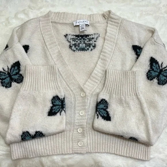 Topshop Soft Knit Cropped Tank Top AND Cardigan - Picture 4 of 4